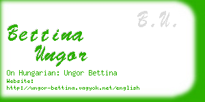 bettina ungor business card